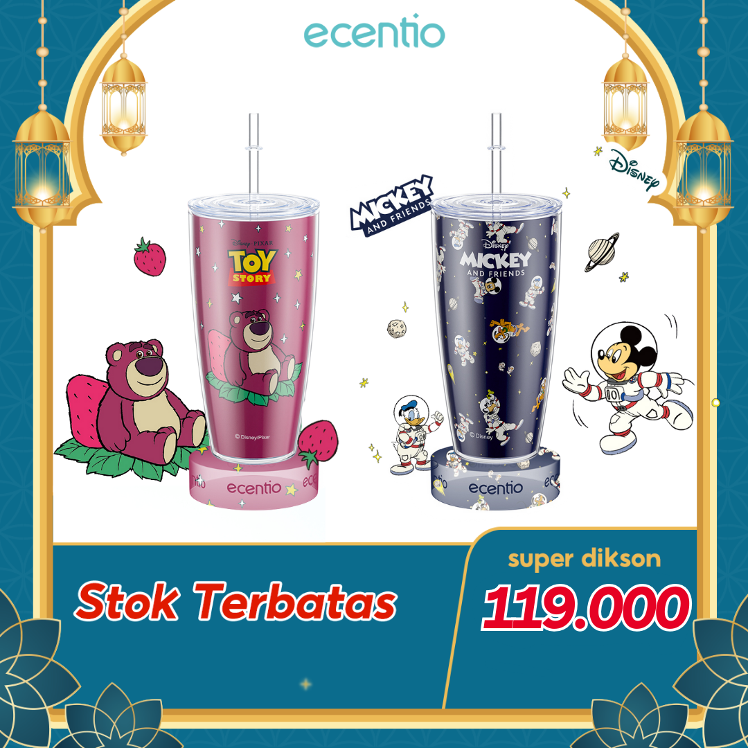 ecentio Tumbler Disney Mickey Mouse dan Lotso Edition 650ml