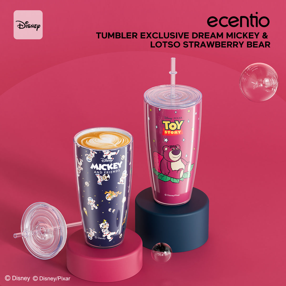 ecentio Tumbler Disney Mickey Mouse dan Lotso Edition 650ml - ecentio