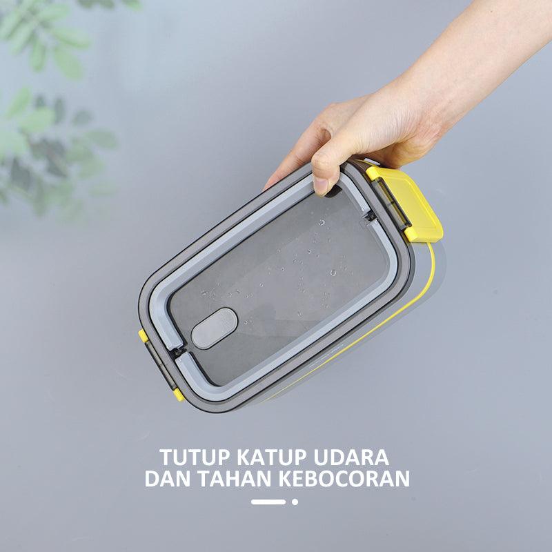 ecentio lunch box Kotak Bekal Makan 2 tingkat anti tumpah 1600ML