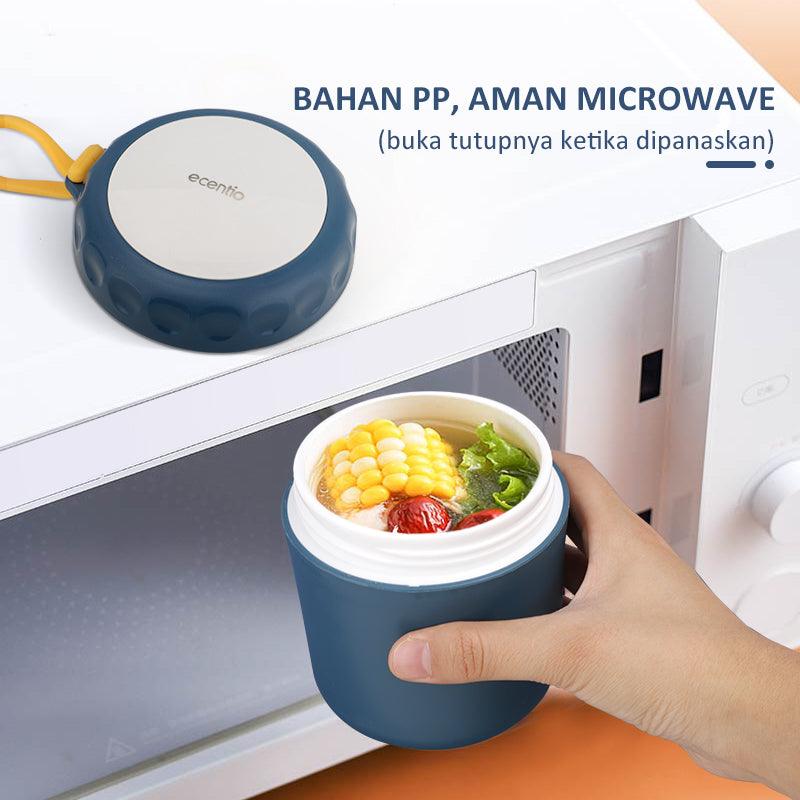 ecentio cangkir sup Free Sendok Anti Tumpah 400ML - ecentio