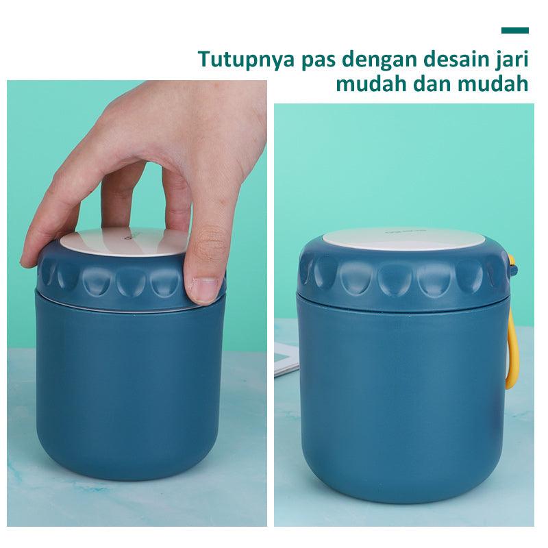 ecentio cangkir sup Free Sendok Anti Tumpah 400ML - ecentio