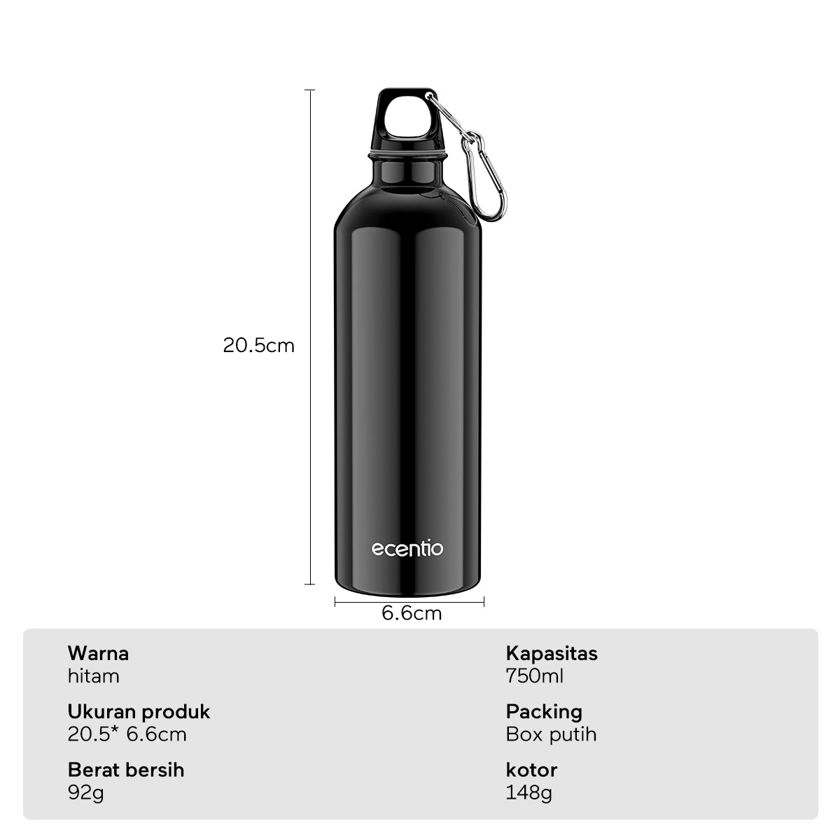 ecentio Botol Minum tumbler Sports Cup 750ml - ecentio
