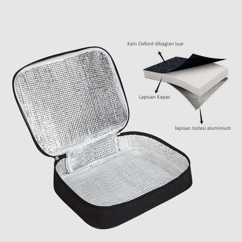 ecentio lunch box Kotak Makan stainless steel 1000ml Tas Bekal set - ecentio