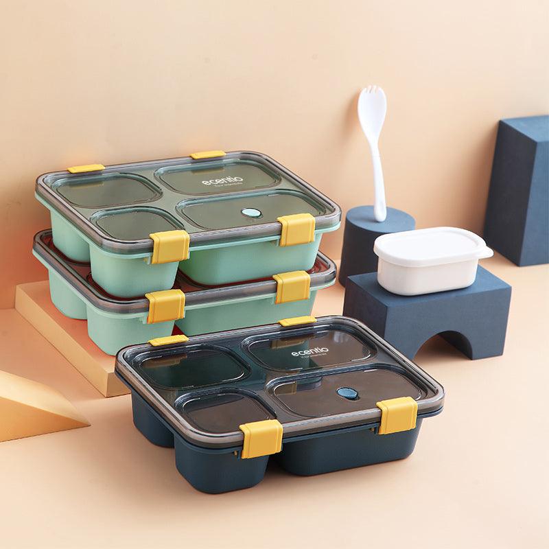 ecentio lunch box kotak bekal makan 4grid 1300ML