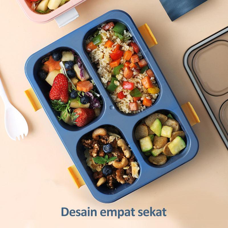 ecentio lunch box kotak bekal makan 4grid 1300ML