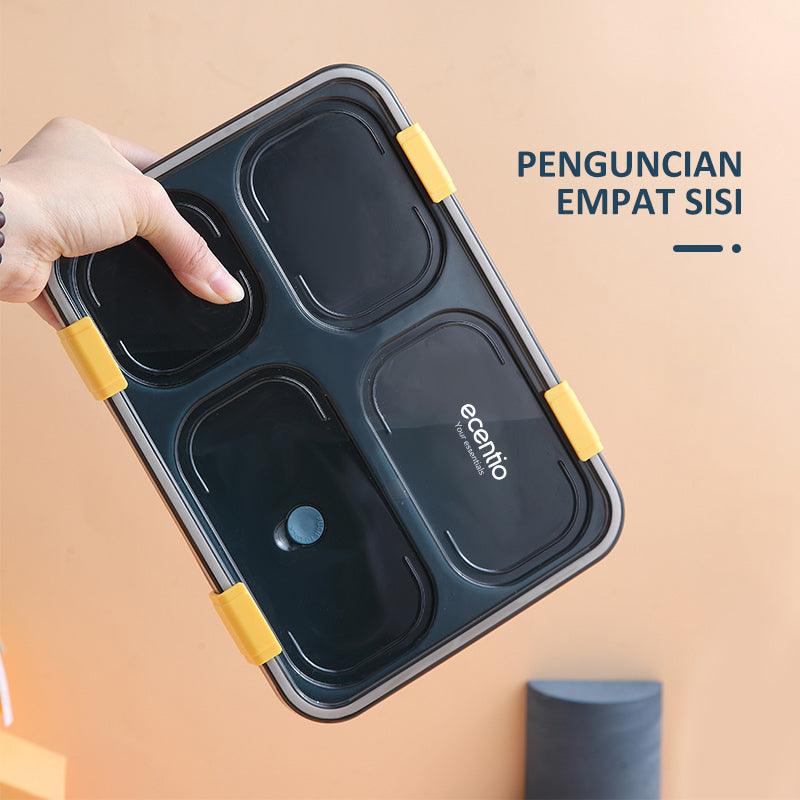 ecentio lunch box kotak bekal makan 4grid 1300ML