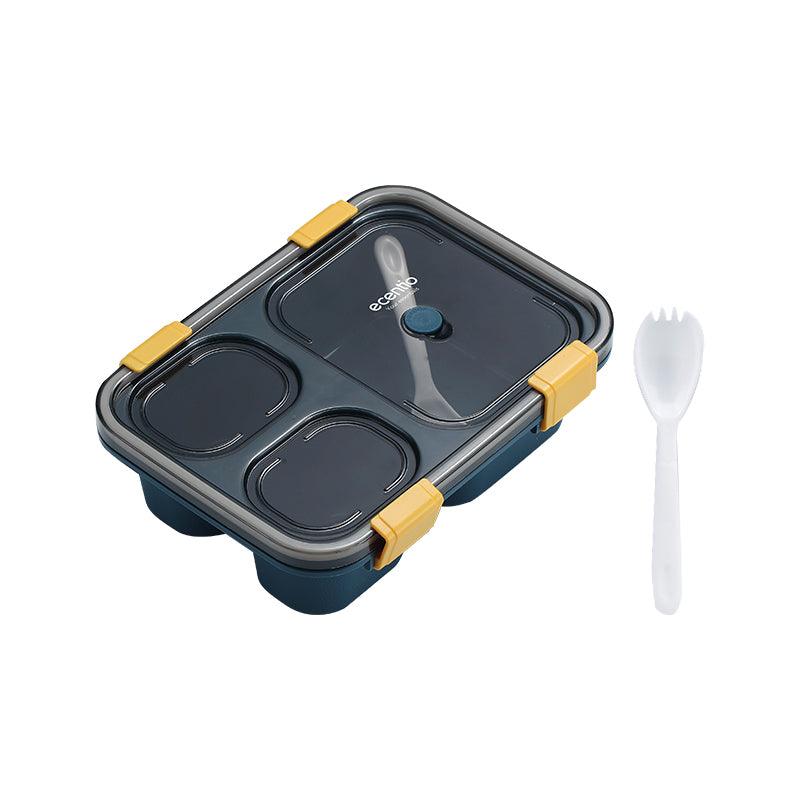 ecentio lunch box kotak bekal makan 3grids anti tumpah 850ML - ecentio