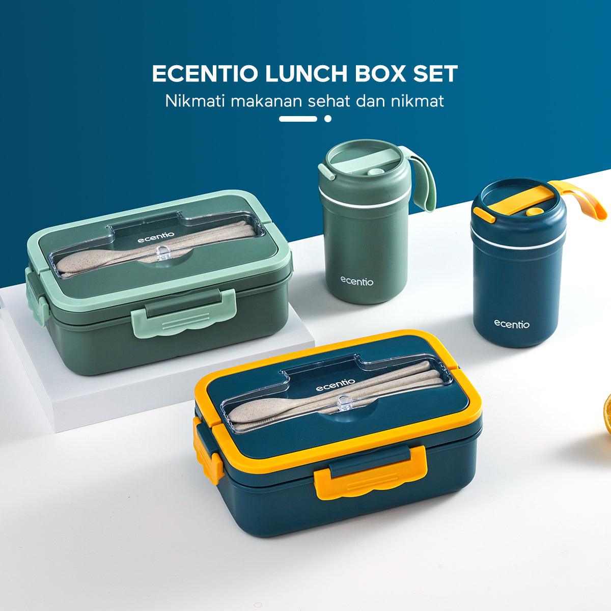 ecentio Kotak Bekal Makan Set free cangkir sup 1000ml+330ml