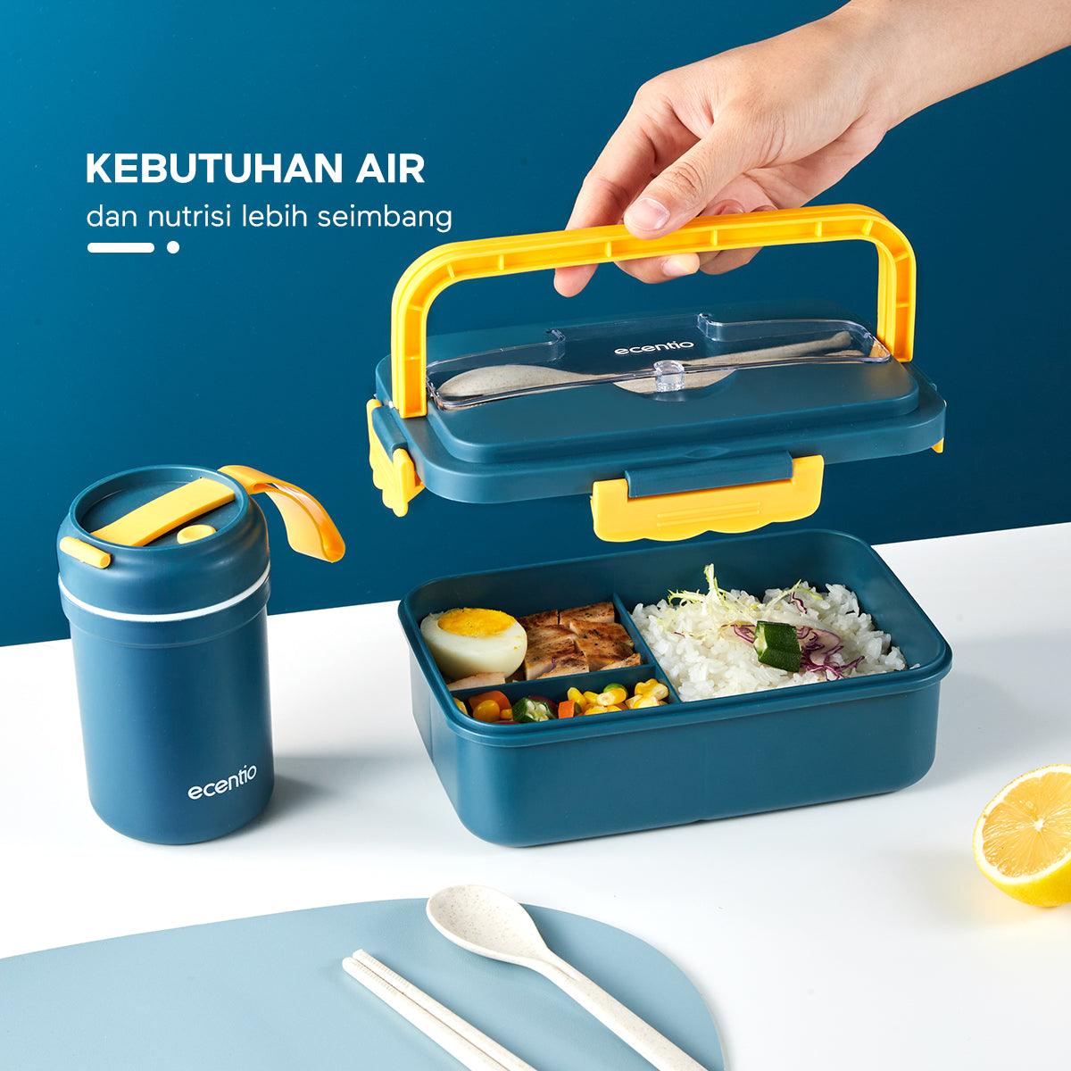 ecentio Kotak Bekal Makan Set free cangkir sup 1000ml+330ml