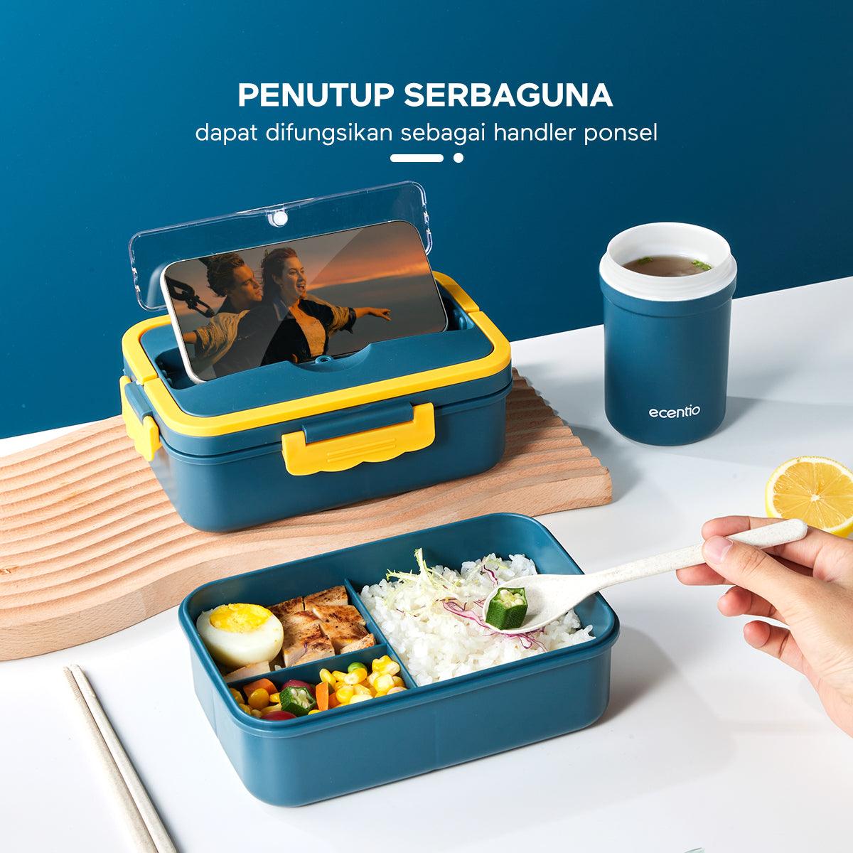 ecentio Kotak Bekal Makan Set free cangkir sup 1000ml+330ml