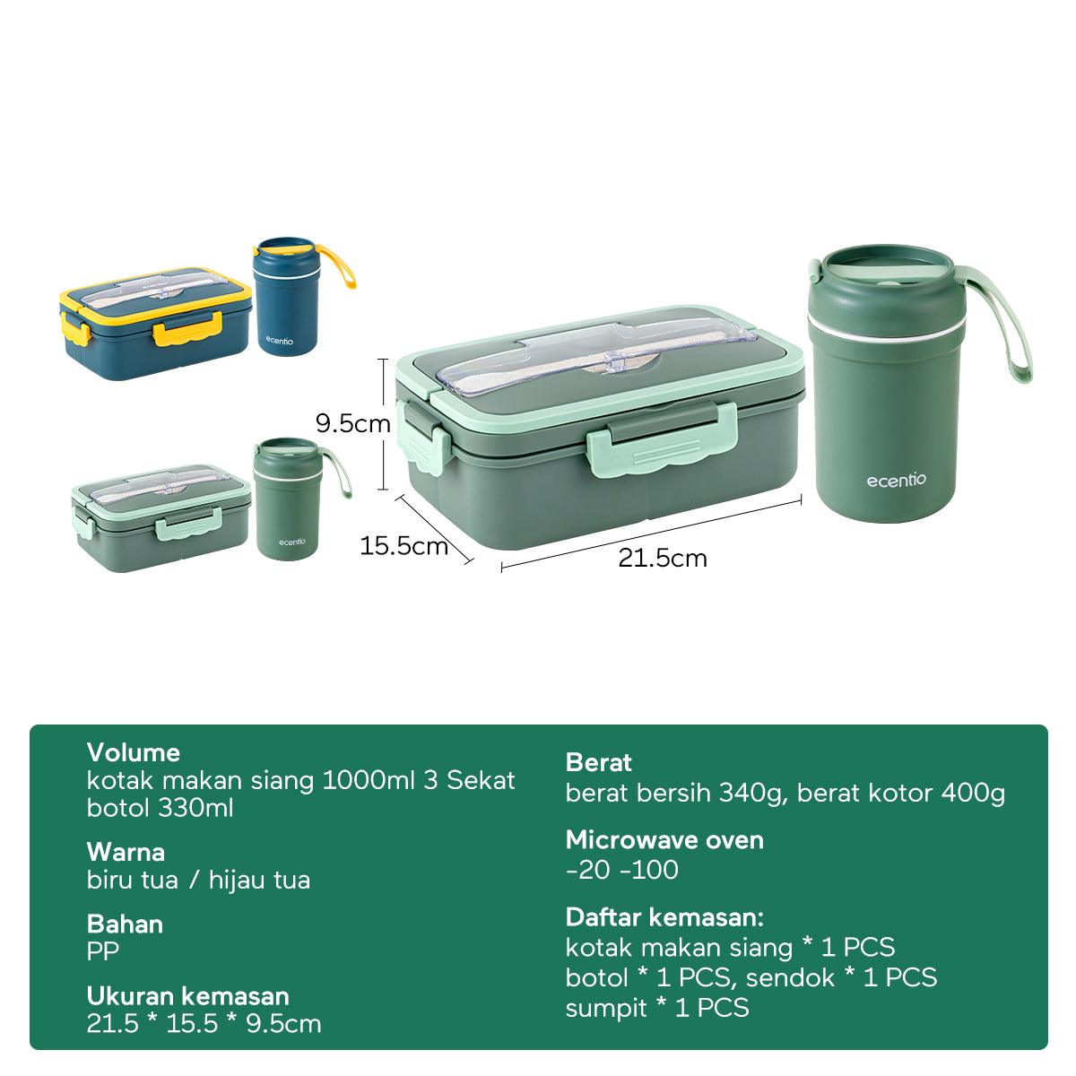 ecentio kotak makan set cangkir soup lunch box - ecentio
