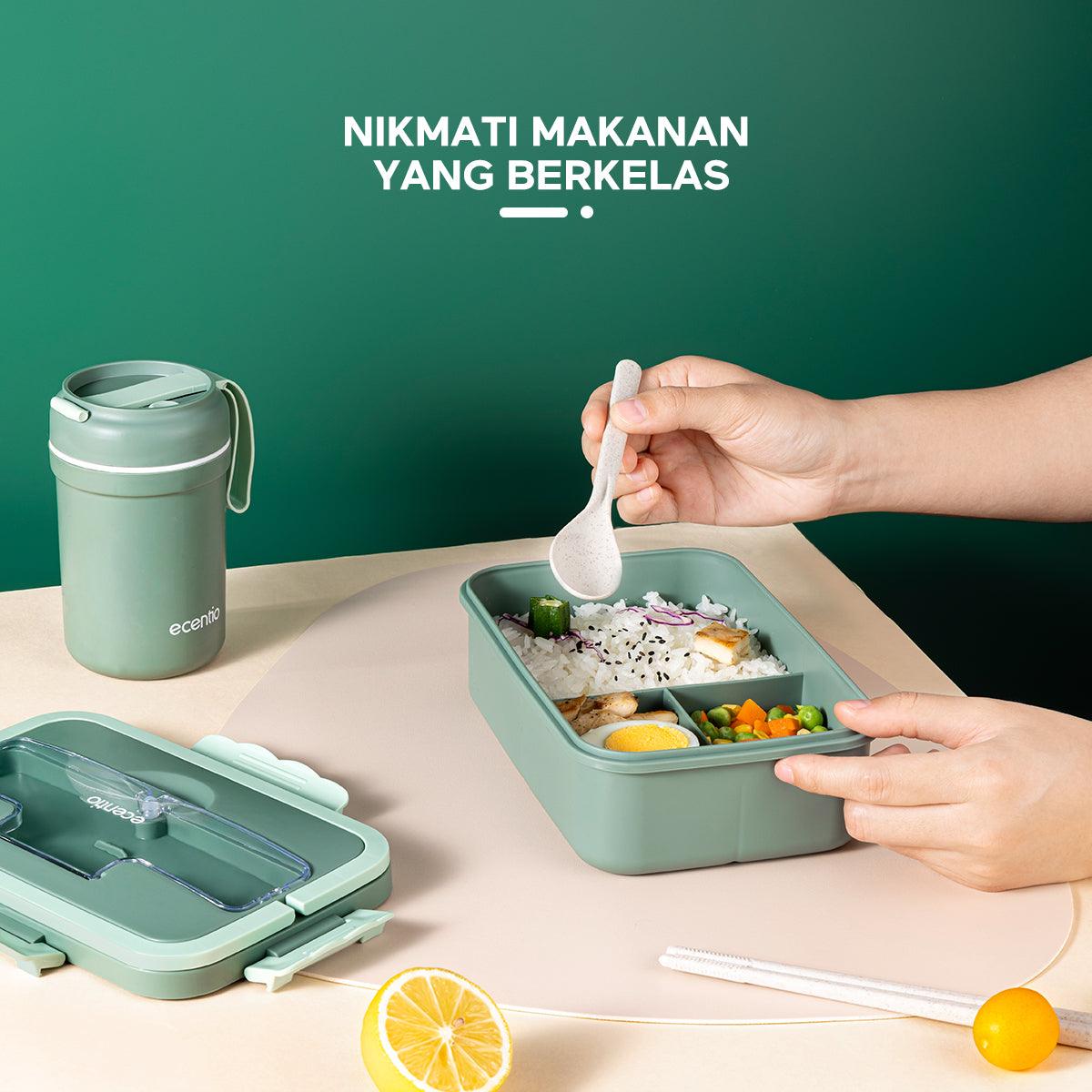 ecentio kotak makan set cangkir soup lunch box - ecentio