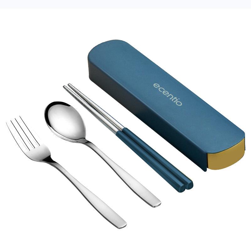 ecentio 3PCS Peralatan makan Sendok Garpu Sumpit Set Alat Makan - ecentio