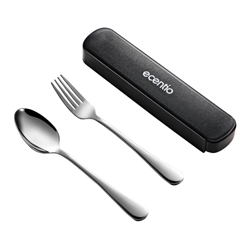 ecentio Alat makan/sendok stainless steel+garpu set/tahan lama - ecentio