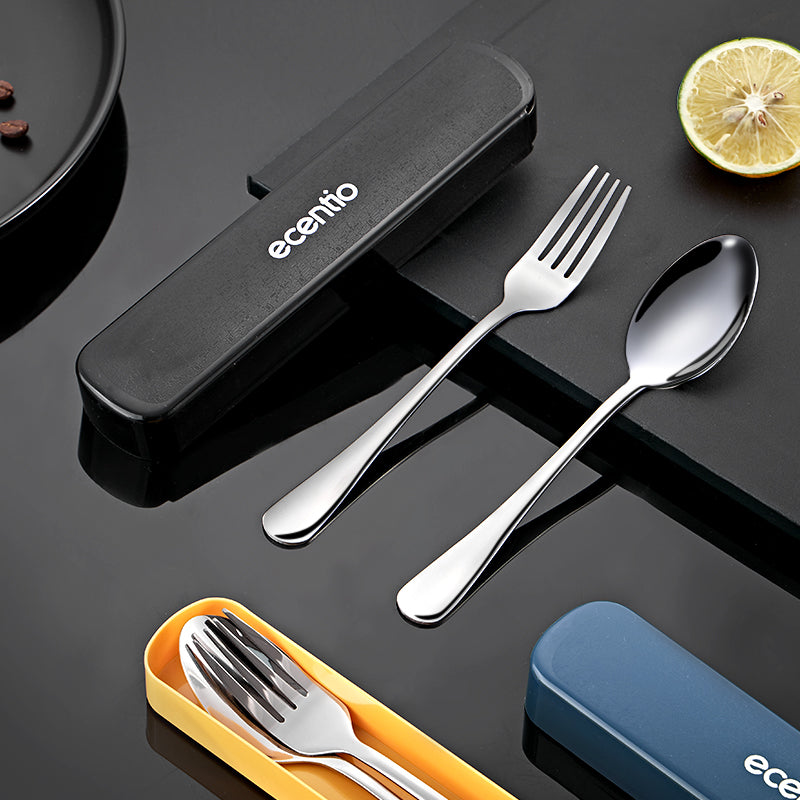 ecentio Alat makan/sendok stainless steel+garpu set/tahan lama - ecentio