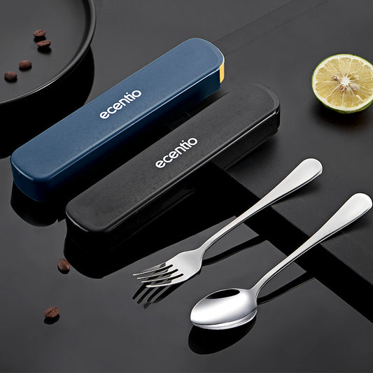 ecentio Alat makan/sendok stainless steel+garpu set/tahan lama - ecentio