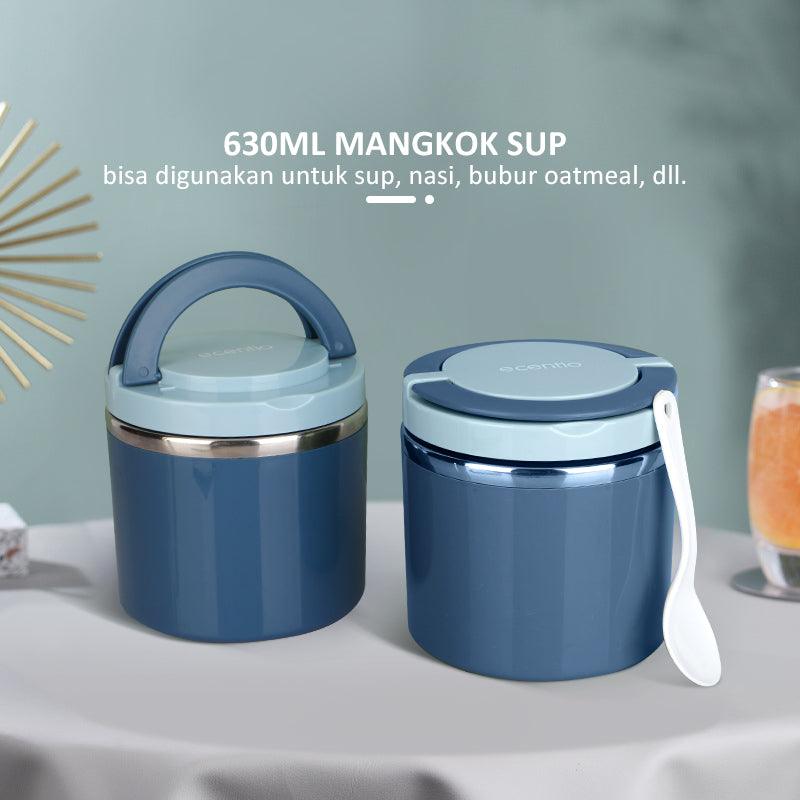 ecentio portabel cangkir sup stainless steel lunchbox 630ML - ecentio