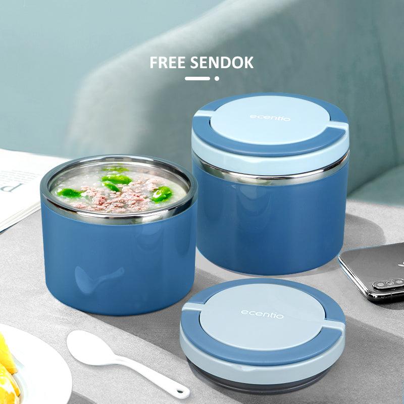 ecentio portabel cangkir sup stainless steel lunchbox 630ML - ecentio