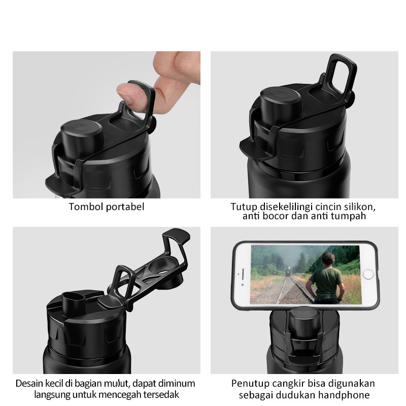 ecentio Tumbler aluminium Botol Minum Sport 750ML - ecentio