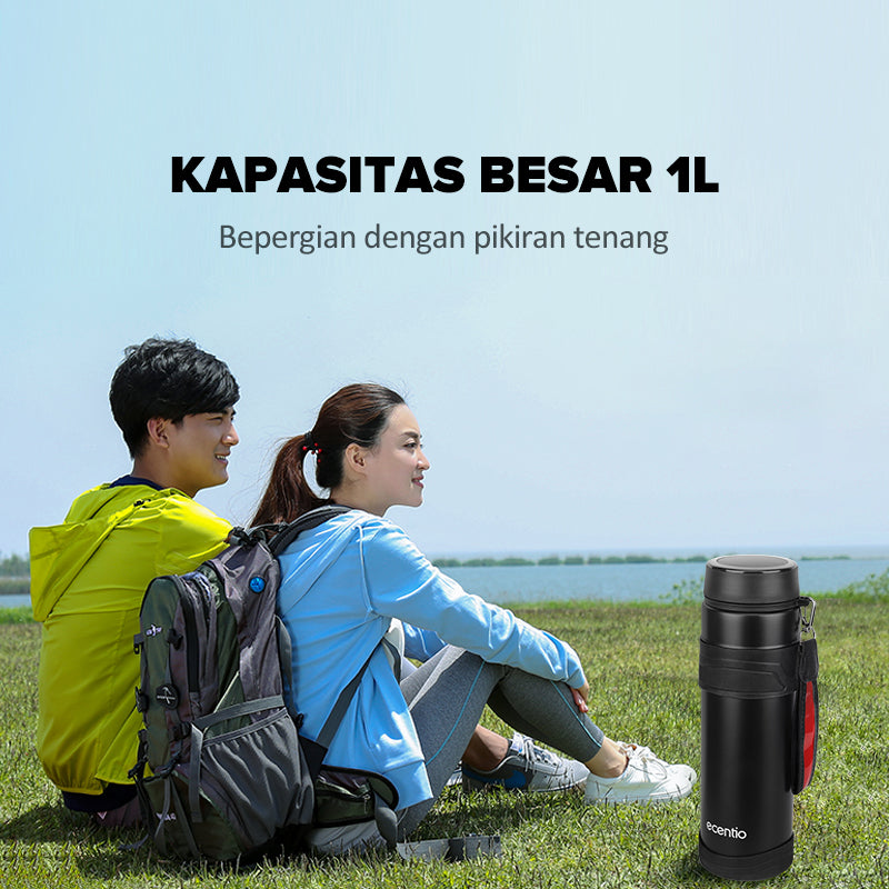 ecentio Botol Minum Termos Air Panas 304 stainless 1000ml - ecentio
