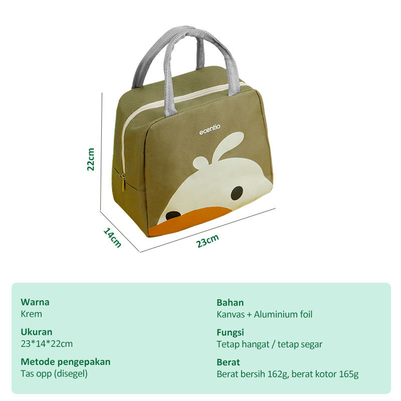 ecentio lunch bag Tas Bekal Kotak Makn Bag Cartoon