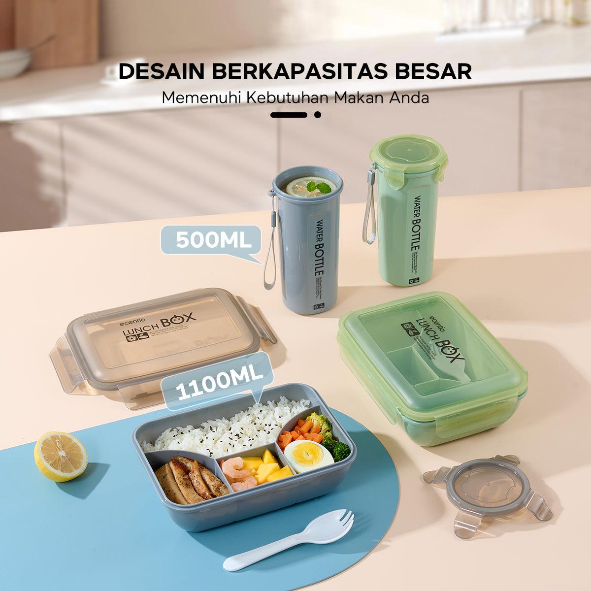 ecentio lunch box Kotak Bekal Makan cangkir Set 2pcs 1000ml+500ml - ecentio