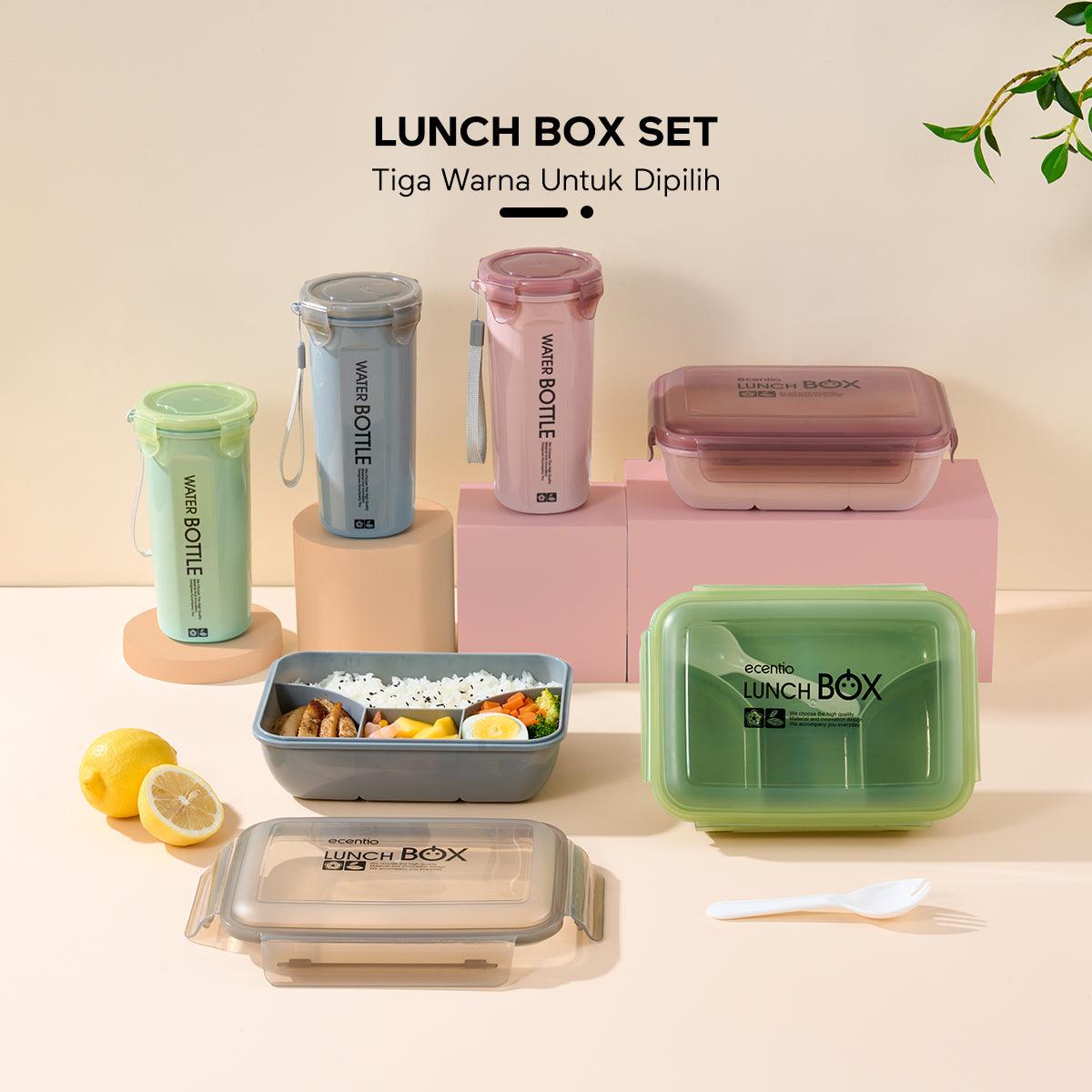 ecentio lunch box Kotak Bekal Makan cangkir Set 2pcs 1000ml+500ml - ecentio