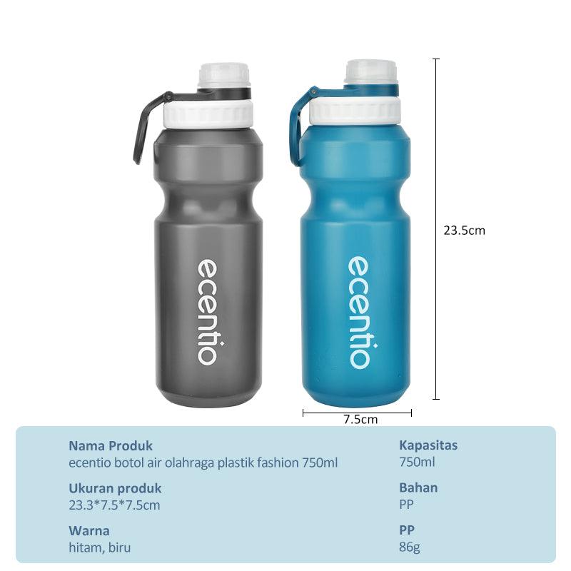 ecentio Botol Minum Air Tempat Air BPA FREE botol air Water Bottle 750ML - ecentio