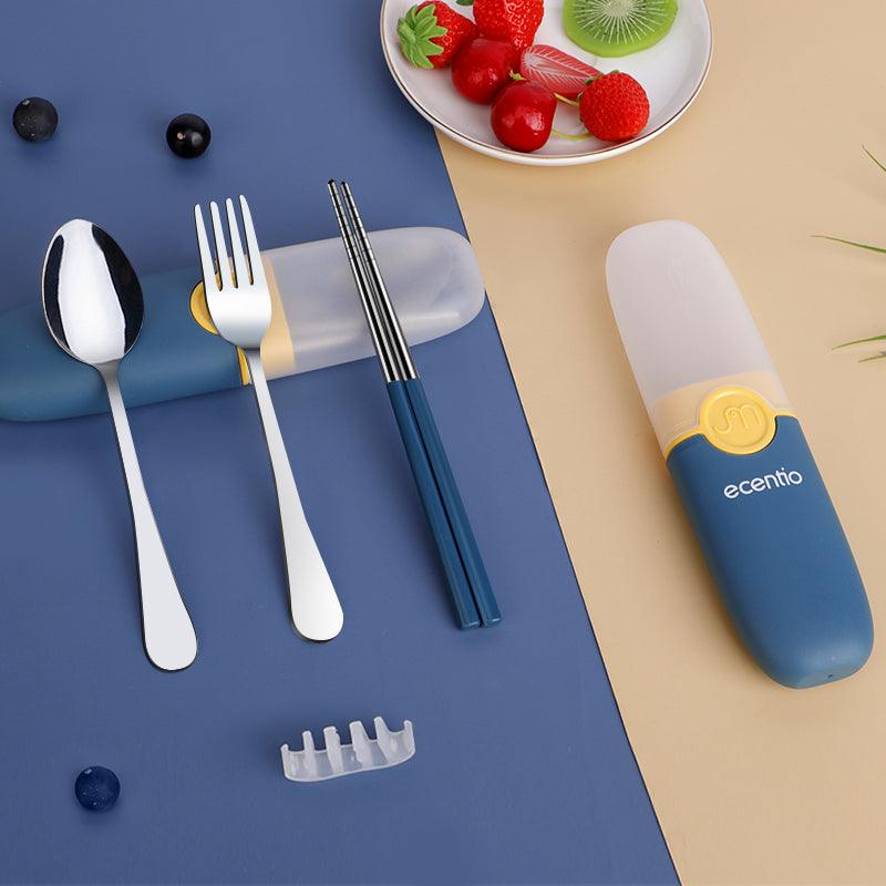 ecentio set alat makan 3pcs 430knife Sendok garpu set stainless
