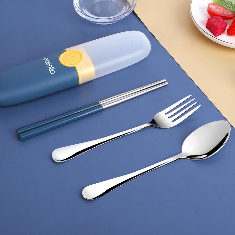 ecentio set alat makan 3pcs 430knife Sendok garpu set stainless
