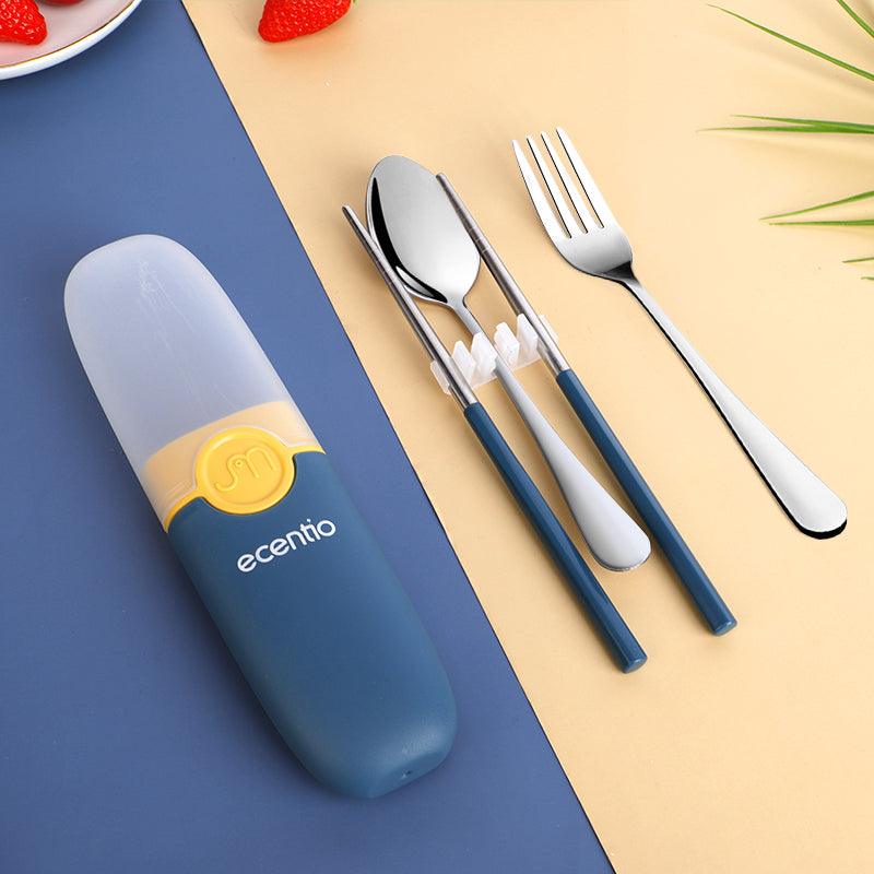 ecentio set alat makan 3pcs 430knife Sendok garpu set stainless