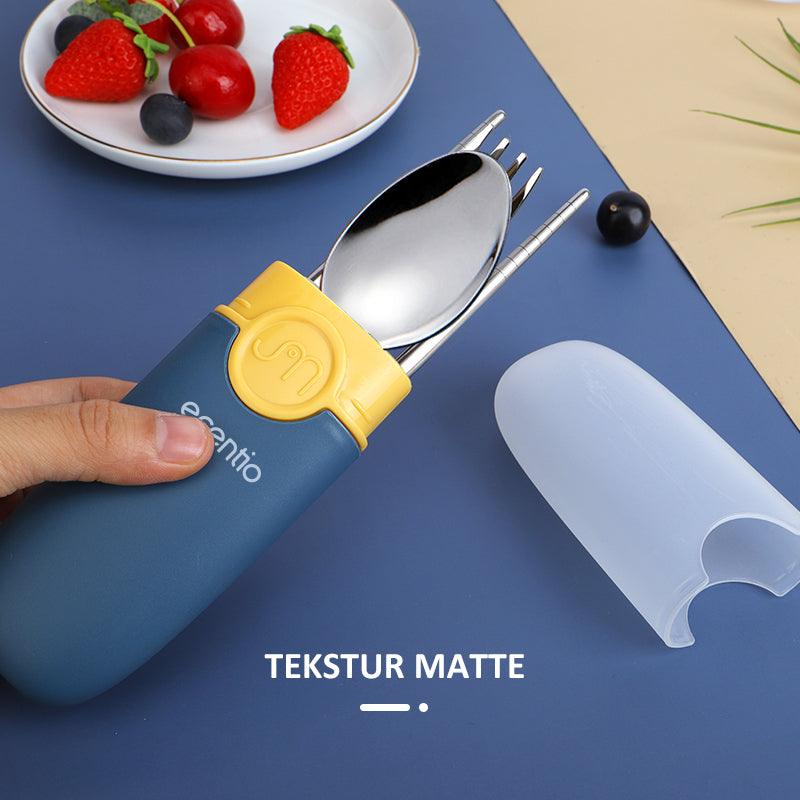 ecentio set alat makan 3pcs 430knife Sendok garpu set stainless