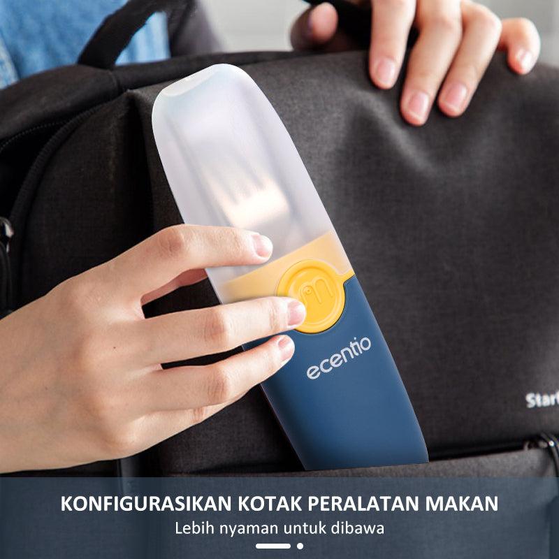 ecentio set alat makan 3pcs 430knife Sendok garpu set stainless