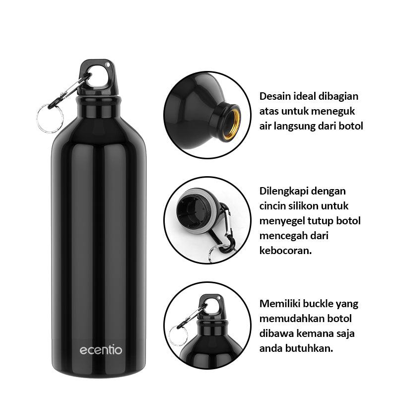 ecentio botol minum olahraga cangkir air olahraga alumin 1000ML - ecentio