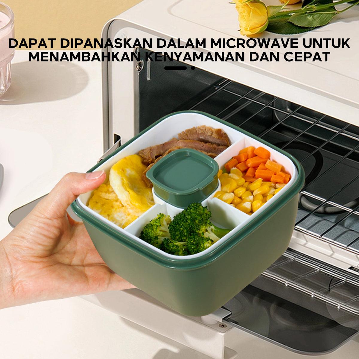 ecentio lunch box katak makan 2 tingkat free kotak saus 1100ML BPA Free - ecentio