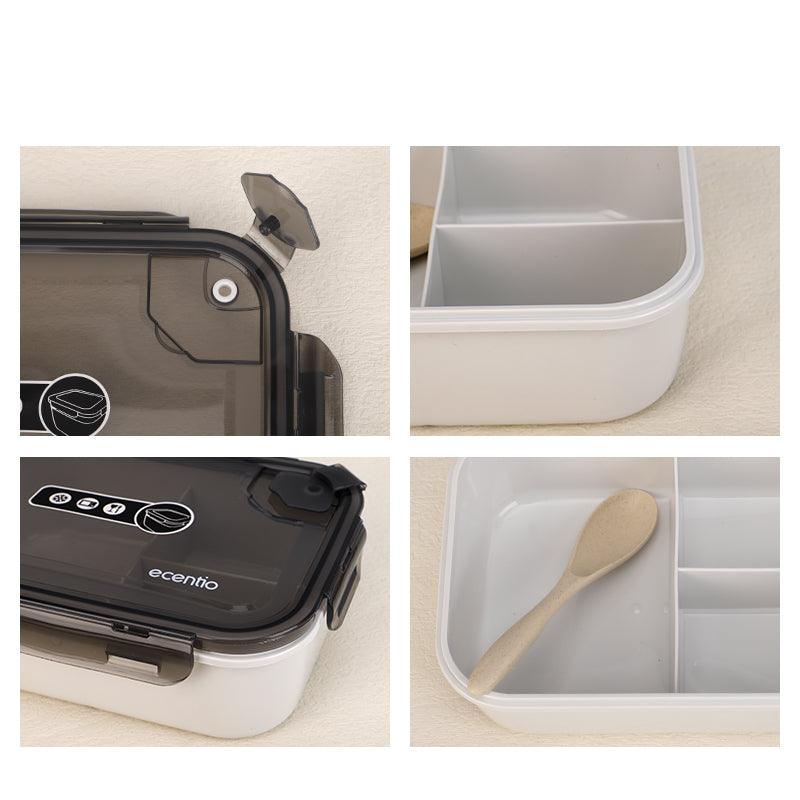 ecentio lunch box Tempat kotak bekal makan sendok BPA free 1.3L - ecentio
