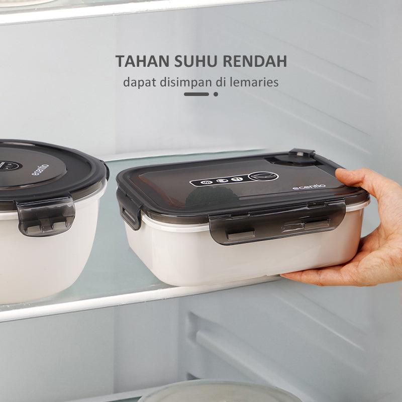 ecentio lunch box Tempat kotak bekal makan sendok BPA free 1.3L - ecentio
