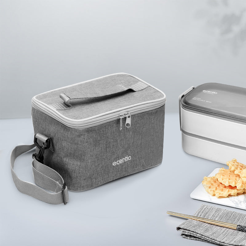 ecentio Lunch bag tas bekal Cooler Bag Thermal Bag Aluminium Tas bekal - ecentio