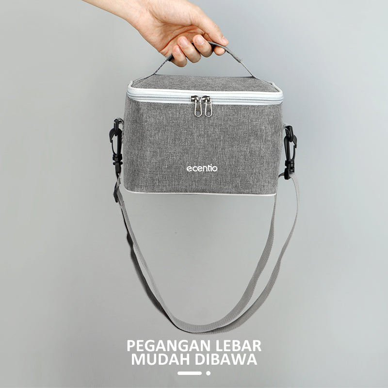 ecentio Lunch bag tas bekal Cooler Bag Thermal Bag Aluminium Tas bekal - ecentio