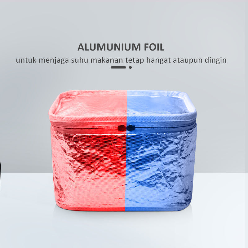 ecentio Lunch bag tas bekal Cooler Bag Thermal Bag Aluminium Tas bekal - ecentio