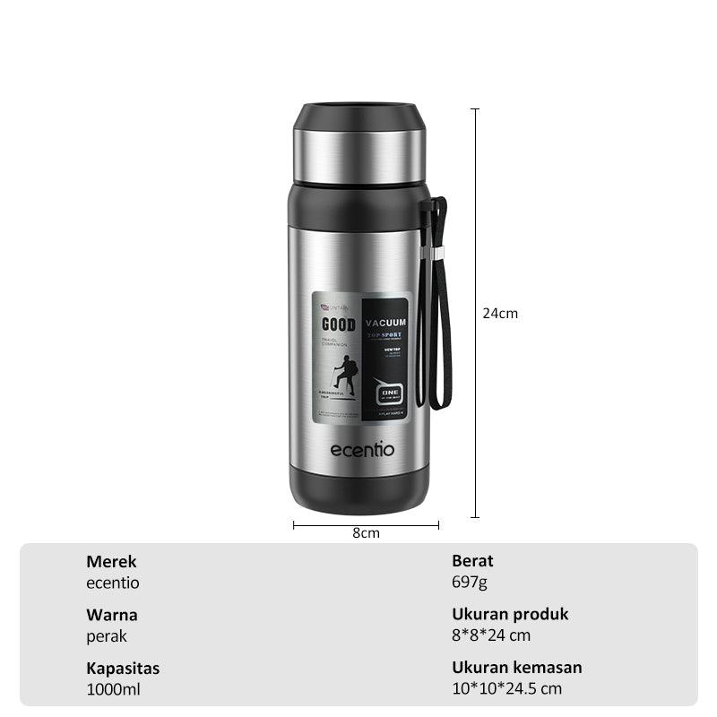 ăFREE GIFTăecentio Thermos Bottle with Display LED awet suhunya 1000ml - ecentio