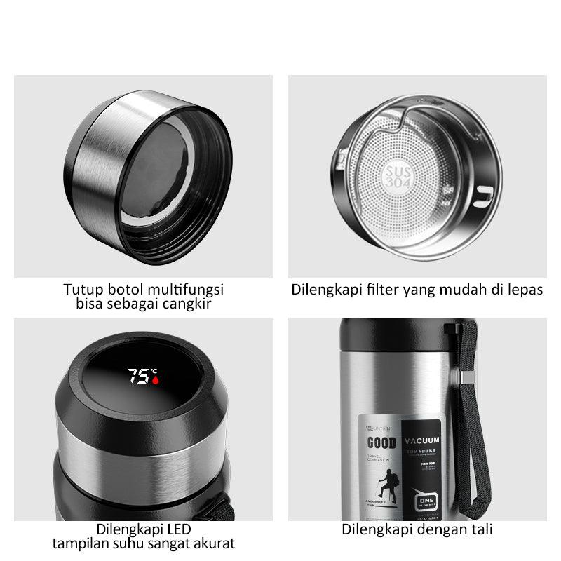 ăFREE GIFTăecentio Thermos Bottle with Display LED awet suhunya 1000ml - ecentio