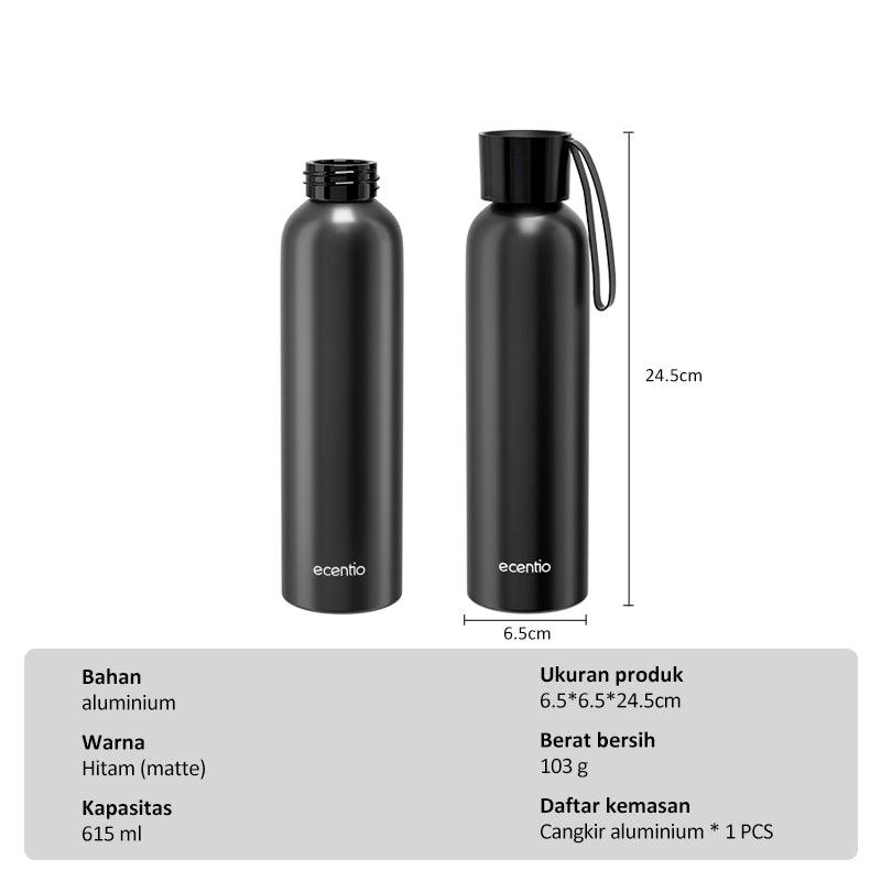 ecentio Water Bottle Botol Minum Easy Grip 615ml - ecentio