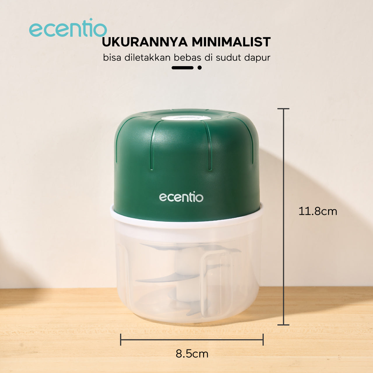 【Ready stock】ecentio Mini Chopper 6 pisau 250ml kapsul coper Mixer blender bumbu portable