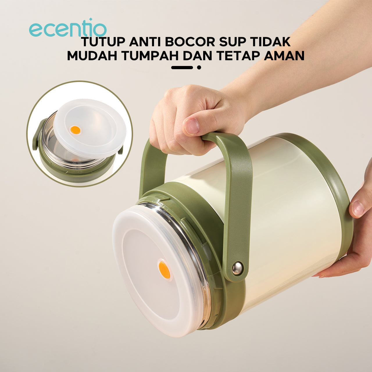 ecentio 2L-3 layers-insulated lunch box portable bucket