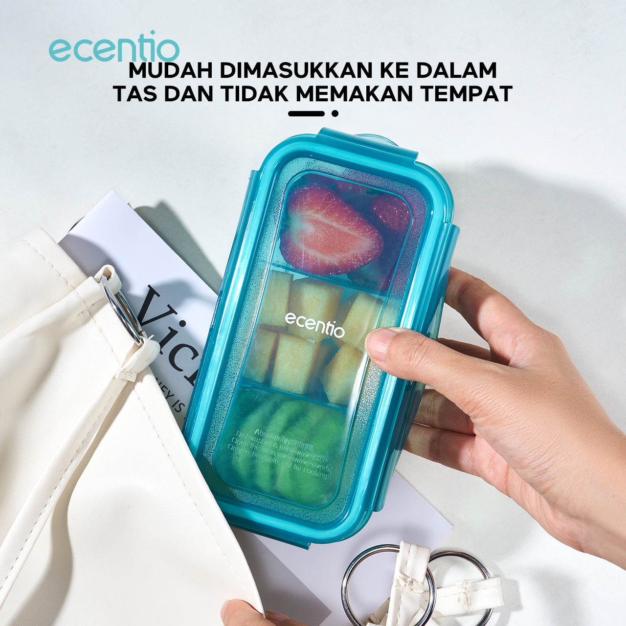 ecentio Ramadhan Snack & Storage Gift Set — Wadah Kaca × Kotak Snack × Kantong Snack