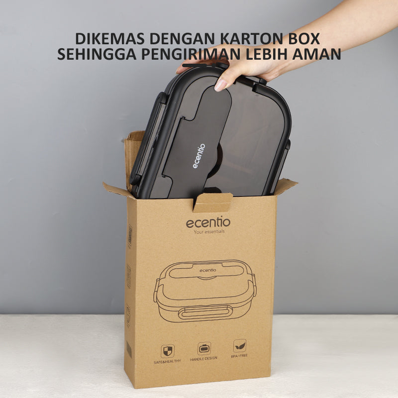 ecentio lunch box Kotak Makan stainless steel 1000ml Tas Bekal set - ecentio