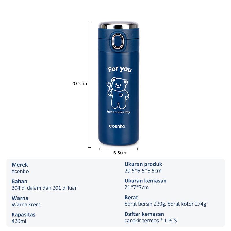 ecentio Botol minum Termos Tumbler Botol Stainless Steel Karakte 420ml - ecentio