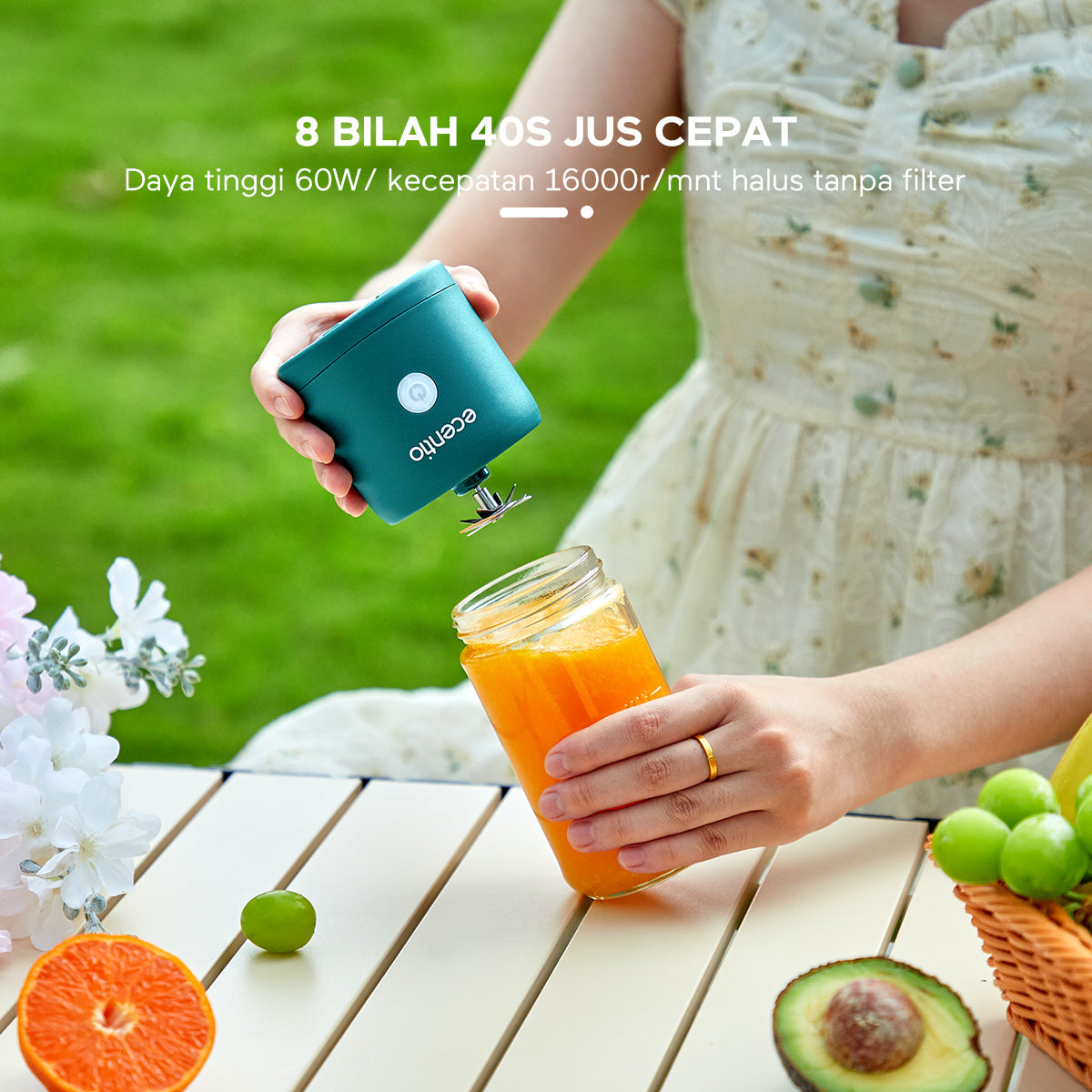 ecentio 8 mata pisau blender 2cup portable juicer Dua pak - ecentio