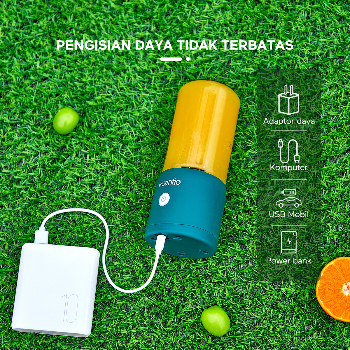 ecentio 8 mata pisau blender 2cup portable juicer Dua pak - ecentio